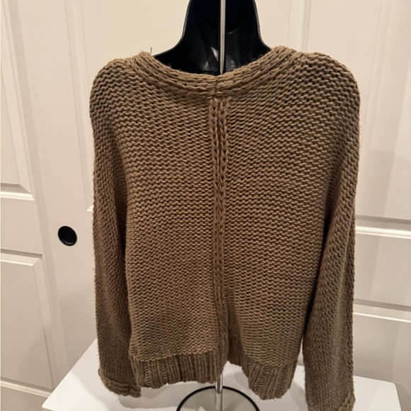 New In Cozy V-Neck Tan Sweater - Picture 2 of 3